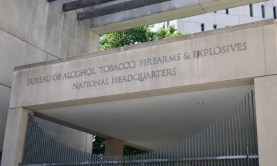 Bureau of Alcohol, Tobacco, Firearms and Explosives - ATF - Department of Justice - sign at headquarters building | ATF Says Rare Breed Triggers’ FRT-15 Is A ‘Machinegun’ | featured