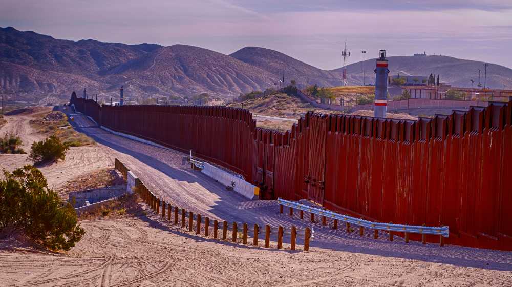 Circa November 2019 Border wall between USA and Mexico running thru the desert | Private Donations To Texas Border Wall Reaches $54 Million | featured