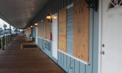 Harbortown Marina boarded up preparing for the impact of Hurricane Dorian at Category 4 | Tips to Help Prepare Homeowners For Hurricanes | featured