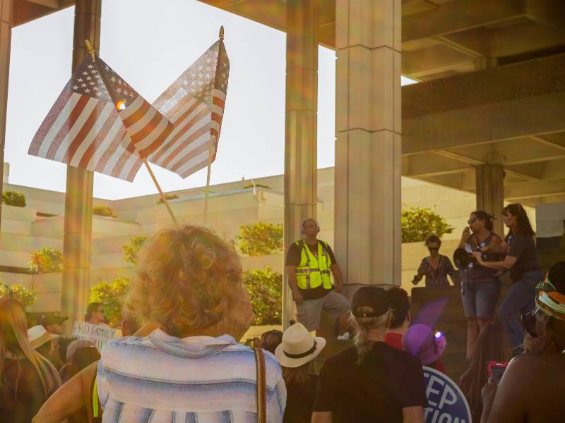 Hundreds gathered at a federal courthouse in Ft. Lauderdale to protest against threats to reproductive rights-CNN 5 Things