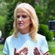 Kellyanne Conway, counselor to President Trump answers reporters questions in the White House driveway | Petty Biden Tells Ex-Trump Officials To Resign From Boards | featured
