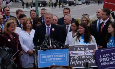 U.S. Congressman Kevin McCarthy speaking at an anti-abortionanti-infanticide press conference | McCarthy Warns Companies Not To Turn Over Phone Records | featured