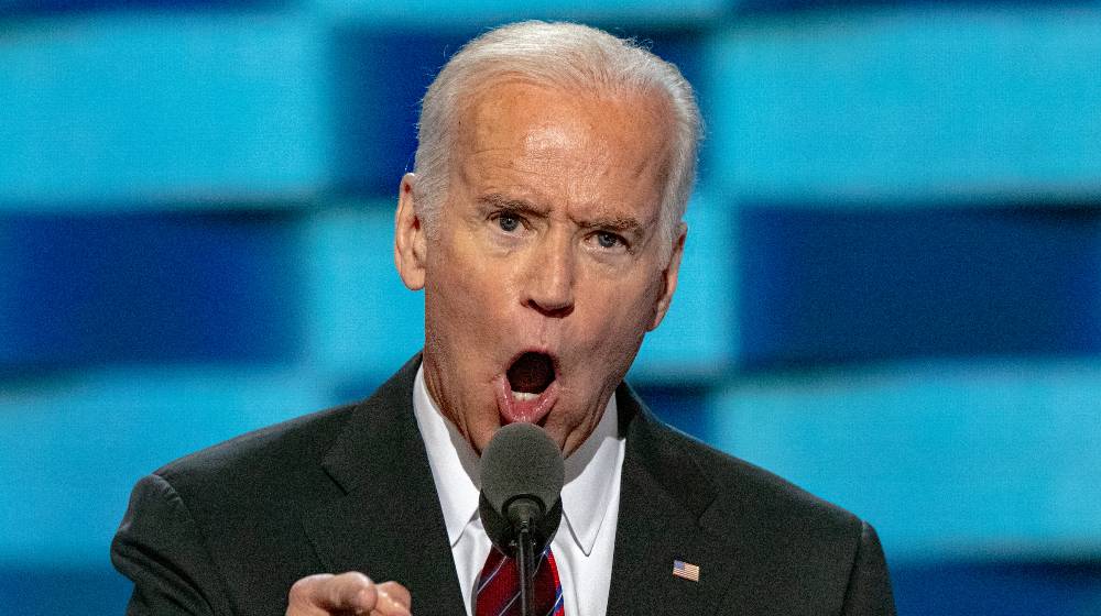 Vice President Joseph Biden delivers his speech from at the podium | Biden Wages War on Abbott and DeSantis Over COVID-19 | featured
