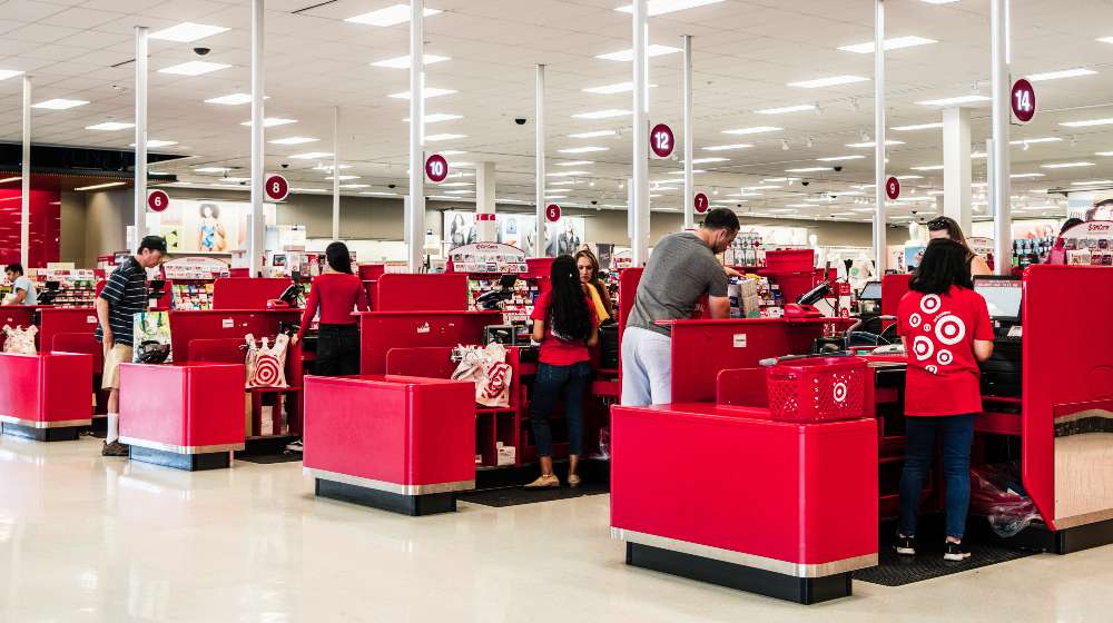 Cash Registers area in a Target store in south San Francisco bay area | Target Will Add Extra $2 On Hourly Pay During Holiday Season | featured