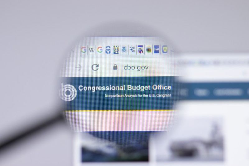 Congressional Budget Office logo close-up on website page-CNN 5 Things