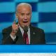 Vice President Joseph Biden delivers his speech from at the podium at the Democratic National Nominating Convention | Biden Approval Rating Nosedives Yet Again, Plummets to 38% | featured