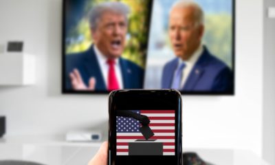 concept for usa presidential election 2020. Biden and Trump on TV in blurred background | Biden Rejects Trump’s Call For Executive Privilege | featured