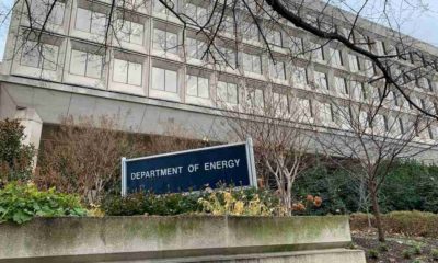 exterior sign for the presidential cabinet office building Department of Energy headquarters | Energy Department Rolls Out New Clean Hydrogen Opportunities | featured