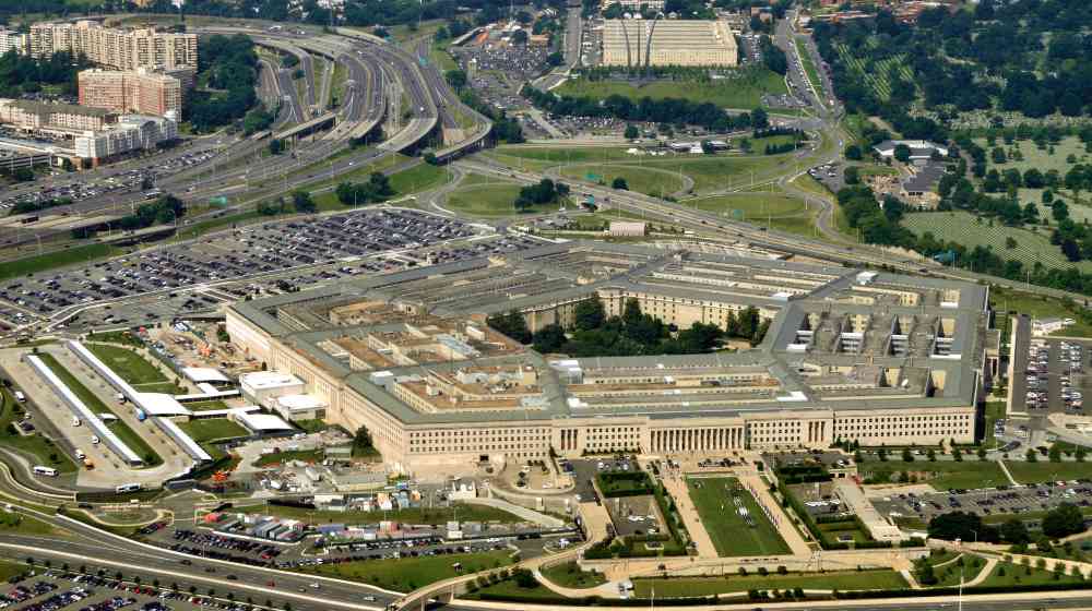 Aerial of the Pentagon, the Department of Defense headquarters in Arlington | The Pentagon Doubles Number of US Troops in Taiwan Under Biden | featured