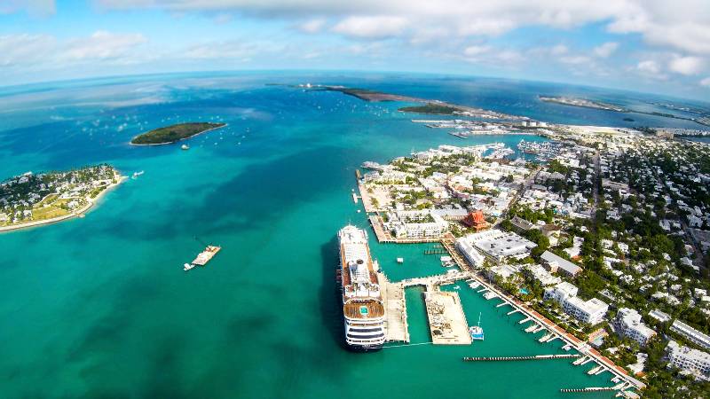 Aerial view of Key West in Florida-Key West