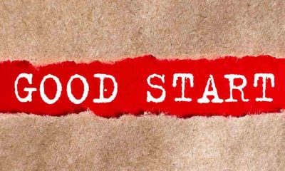 GOOD START word written under torn paper on red background | 17 Ways How to Start a Great Week | featured