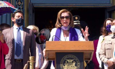 Speaker of the House Nancy Pelosi, speaking at a Women’s Equality Day voting event | The Kamikaze Party | featured