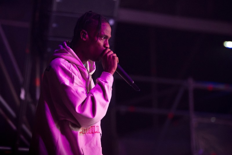 Travis Scott (rapper) performs in concert-Astroworld Attendee
