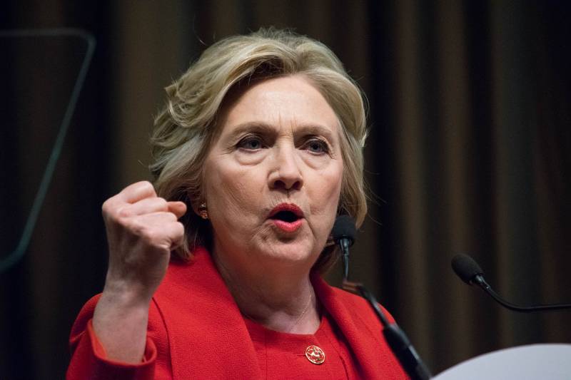 Hillary Clinton makes an impactful gesture during a speech | Hillary Clinton