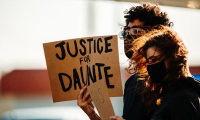 Peaceful Black Lives Matter demonstration in Omaha Nebraska in support of Daunte Wright | Jury Finds Kim Potter Guilty Of Manslaughter of Daunte Wright | featured