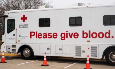 American Red Cross Blood Service vehicle parked outdoors | American Red Cross Declares National Blood Crisis for The First Time Ever | featured