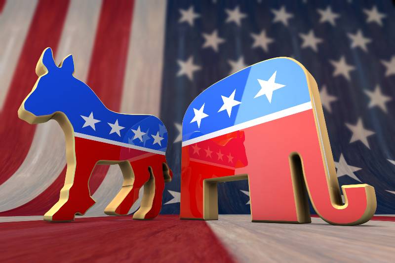 Democrat Party and Republican Party Symbol | Republican And Democrats Politics