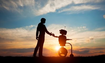 Man and robot meet and handshake | Life With a Robot | featured