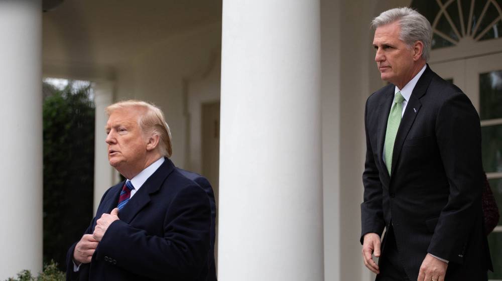 President Donald Trump enters the Rose Garden at the White House after meeting | House Minority Leader Kevin McCarthy Won’t Cooperate With January 6 Panel | featured