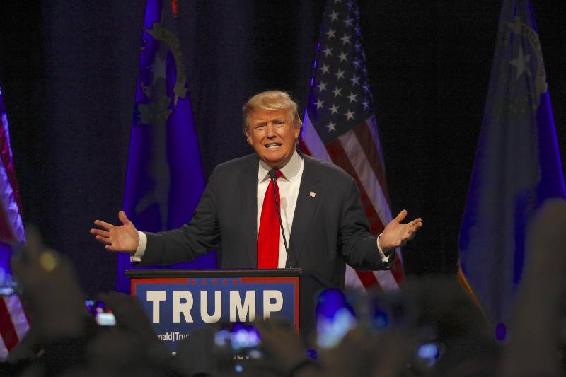 Republican presidential candidate Donald Trump speaks at campaign event | Liz Cheney