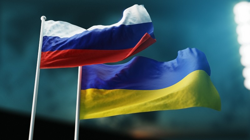 Two waving on wind flags. Russia and Ukraine | 11 PM ET: Russia, HBCU Bomb Threats, USA Swimming Policy on Transgender Athletes, & More