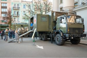 Medical vehicle Hospital car of the Ukrainian army-Russias chemical weapons-SS-Featured