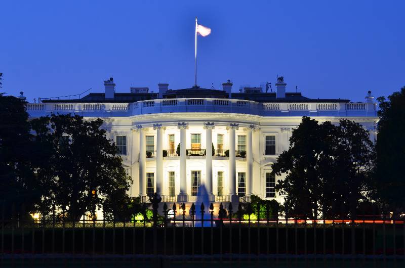The White House at night | White House Appeals For Additional COVID Funding