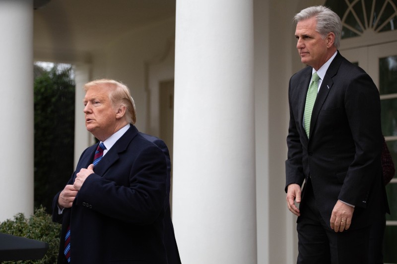 President Donald Trump enters the Rose Garden at the White House | McCarthy Said Trump Should Resign 