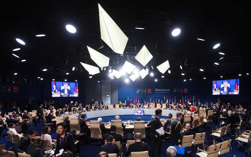 World leaders during a meeting of the North Atlantic Treaty Organization summit in Warshaw, Poland | NATO Meetings, Oil Ceos Slammed, I-65 Killer & More
