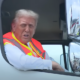 Trump Rides Garbage Truck to Protest Biden’s "Garbage" Comment