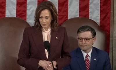 Losing Candidate Kamala Harris Presides Over Election Certification of President Donald Trump