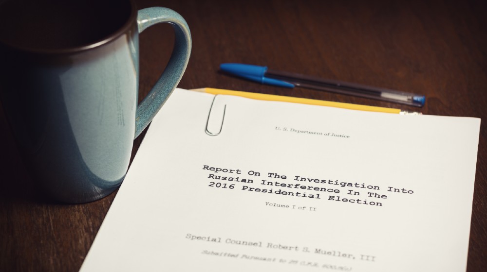 A reproduction of the Mueller Report, or Report on the Investigation into Russian Interference-Declassify FBI files-ss-featured