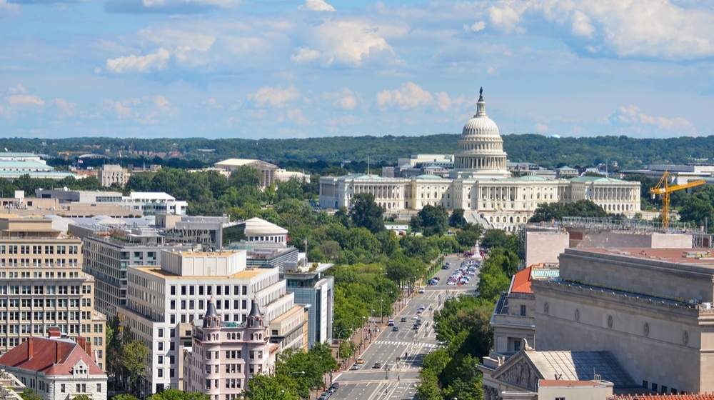 Aerial view of Pennsylvania street with federal buildings-Dr. Birx Set To Retire After Travel Scandal-ss-featured