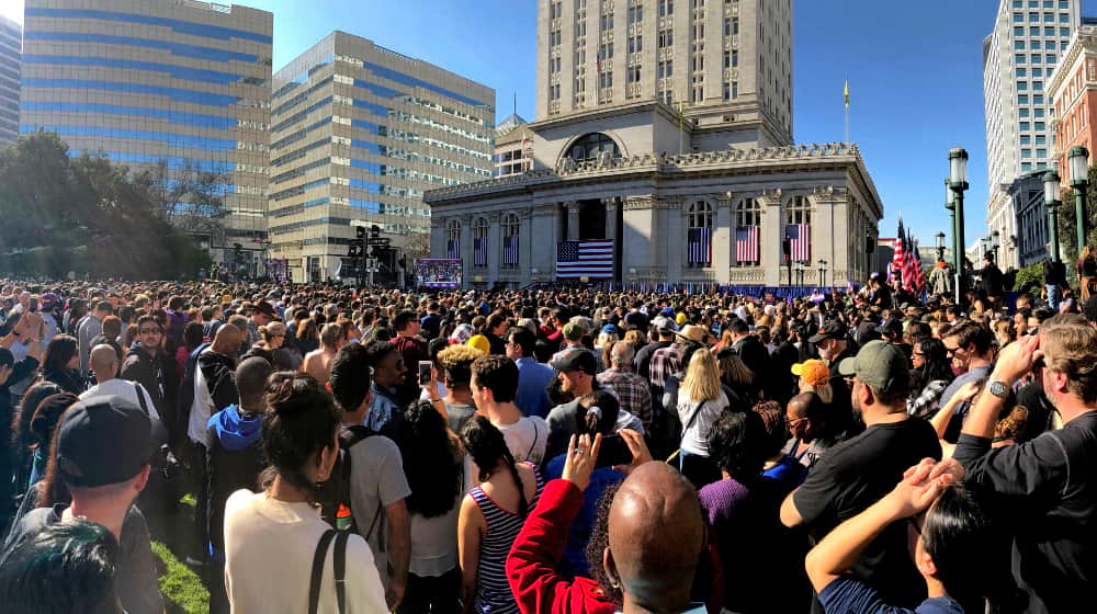 Americans outside waiting and watching a political speech | Meet Doug LaMalfa, One of The Most Unique California Congressman to Ever Take Office | featured