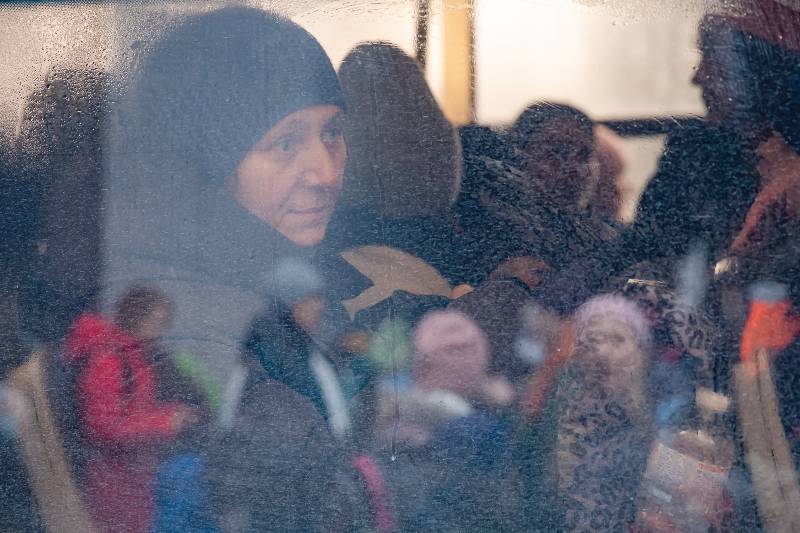 Civilians evacuated from Irpen town was transferd to Kyiv by Kyiv territorial defense battalion | Many Legal Pathways For Ukrainian Refugees 
