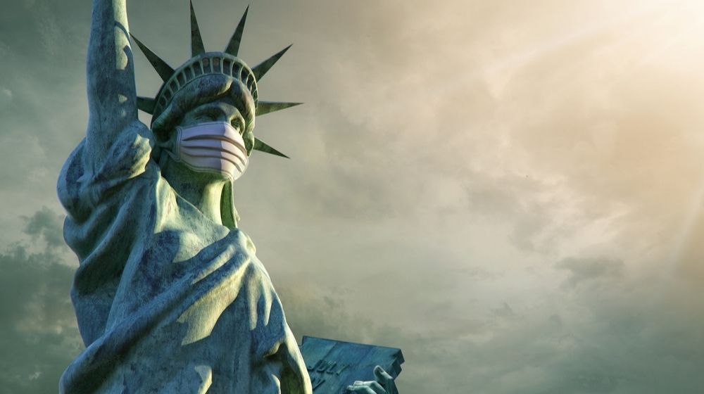 3D Statue of Liberty in Medical Mask | U.S. COVID-19 Cases Rise to New Single-Day High as Country Welcomes Fourth of July Weekend | Featured