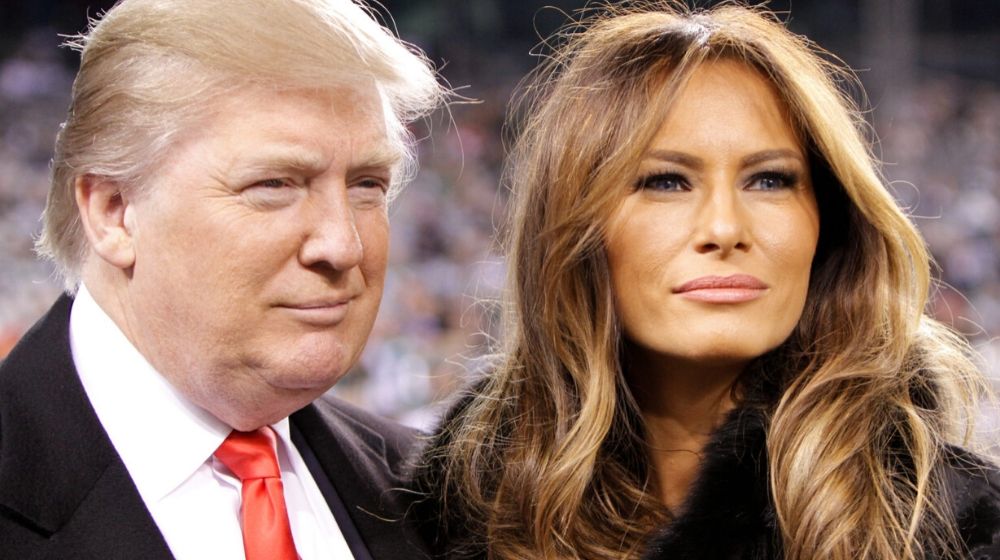 Donald and Melania Trump | Donald Trump and wife Melania Trump before a football game at MetLife Stadium | Featured