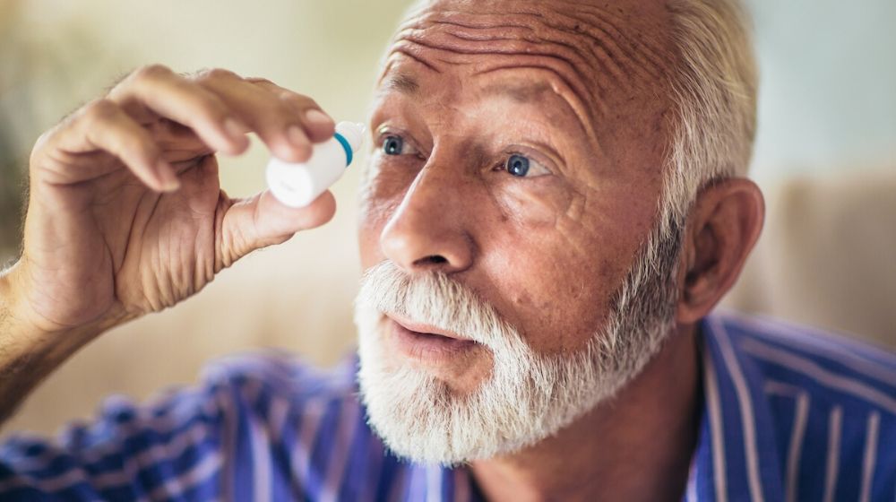 Old man putting eye drops | Don’t Get Caught Of Guard with Glaucoma: Here’s What to Know | Featured