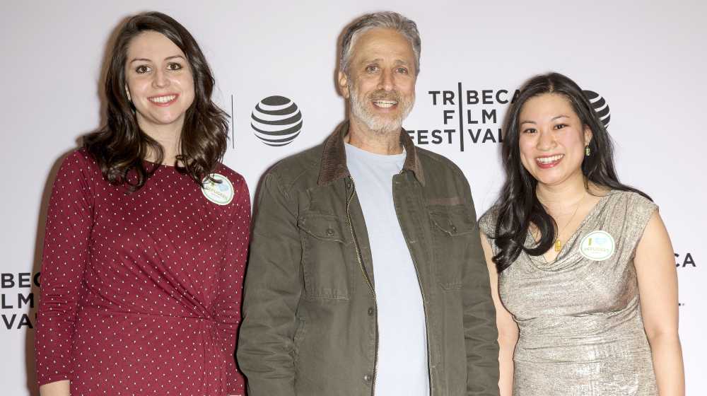 Ellen Martinez, Jon Stewart and Steph Ching attend After Spring premiere | Jon Stewart Backs Joe Rogan, Says He’s Not An Ideologue | featured
