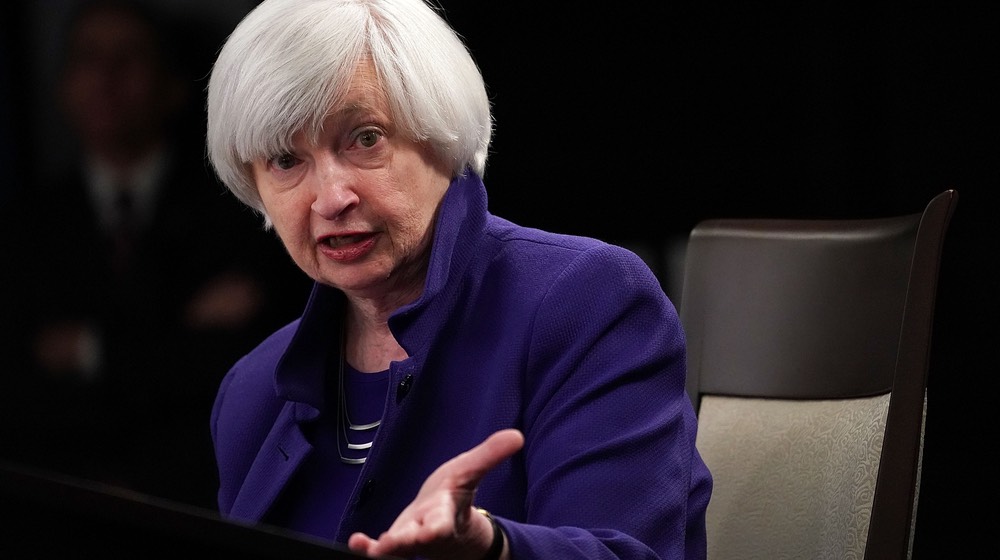 Federal Reserve Chair Janet Yellen speaks during her last news conference in office | Biden nominates Janet Yellen