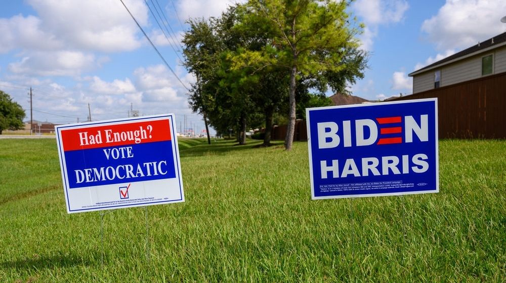 Had Enough? Vote Democratic and Biden Harris Election Signs | Stack of Hay Bales Painted to Support Biden and Harris Goes up in Flames | Featured
