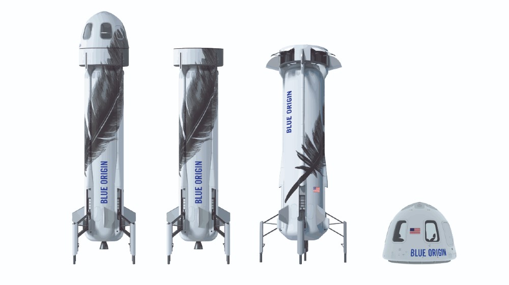 Jeff Bezos spacecraft, BLUE ORIGIN, A set of modern spacecraft | CNN 5 Things