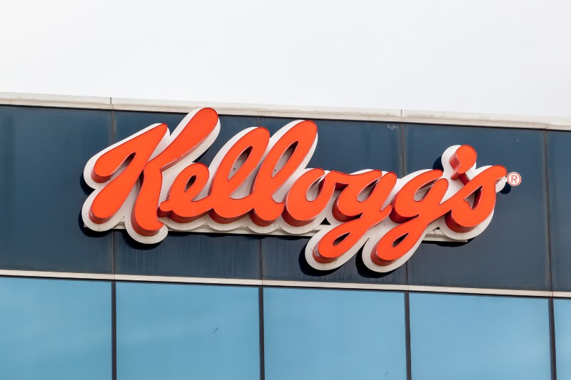 Kellogg's sign on their Canada's head office building in Mississauga-Kellogg Workers