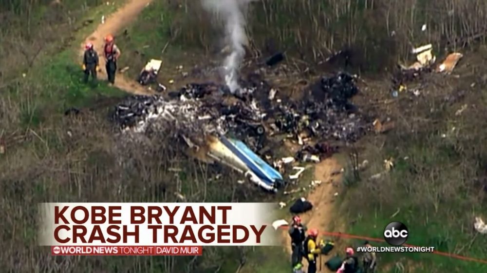 view of the helicopter crash where Kobe's tragedy | NTSB Shares Details Prior to Helicopter Crash That Killed Kobe Bryant and Eight Others | Featured