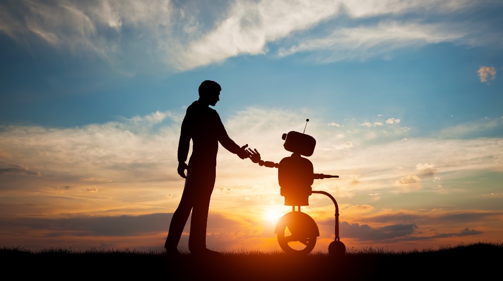 Man and robot meet and handshake | Life With a Robot | featured