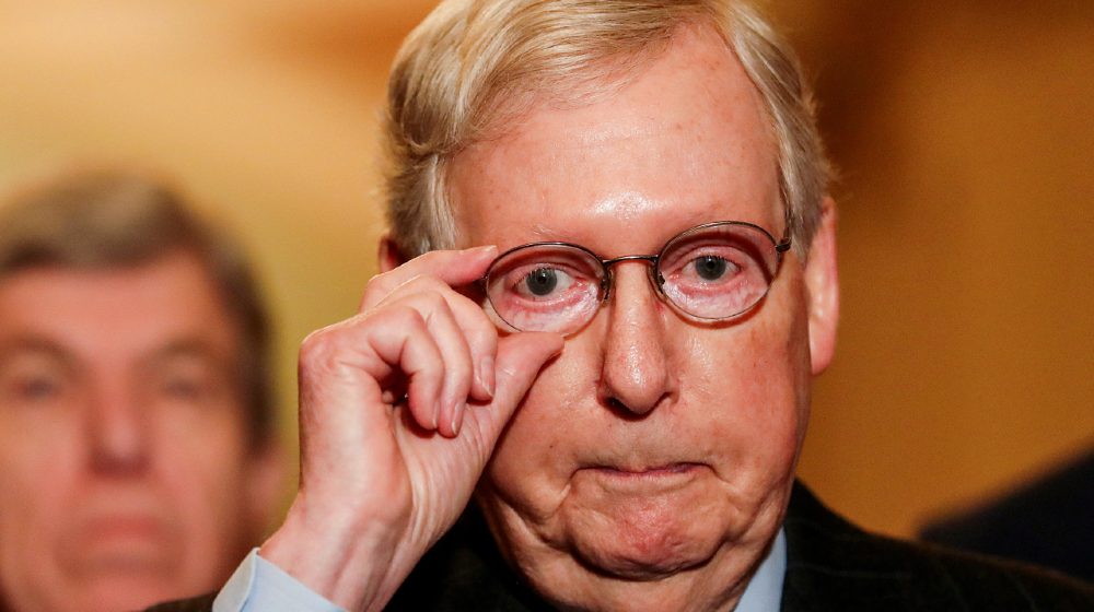Mitchell McConnell is an American Republican politician, serving since 1985 as the senior United States senator for Kentucky-Trump in 2024-ss-featured