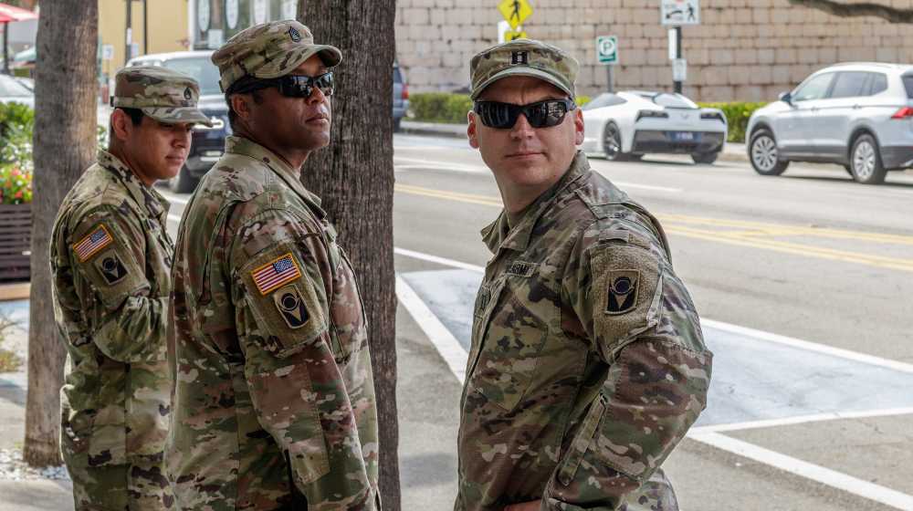 National Guard protecting people clean up & vadelized businesses after the protest | DeSantis Rejects Biden’s Request For National Guard Support | featured