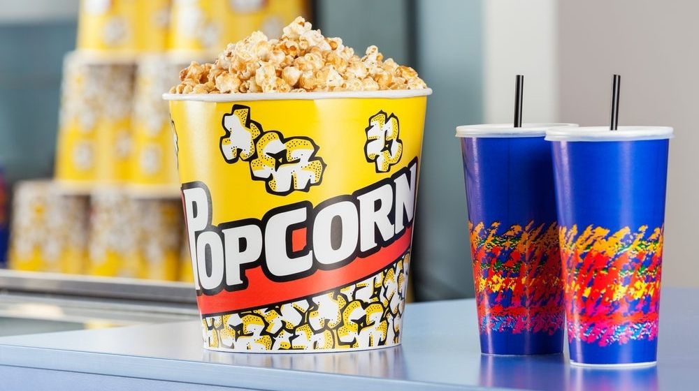 Popcorn Bucket with Cold Drinks | San Francisco Movie Theaters Remain Closed Due to Ban on Concession Sales | Featured