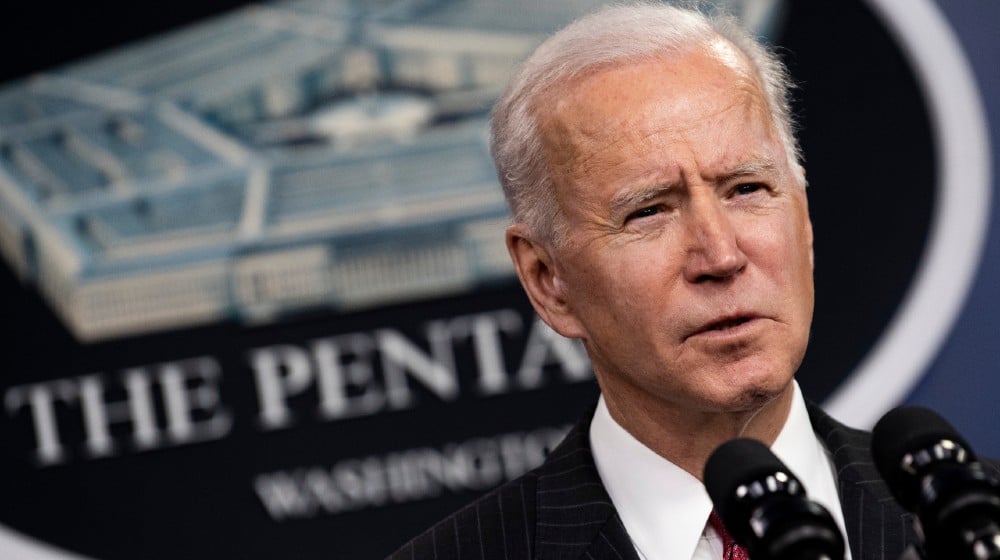 President Joe Biden delivers remarks to Department of Defense personnel, with Vice President Kamala Harris and Secretary of Defense Lloyd J. Austin III | Needed: A Disciplined Foreign Policy | Featured