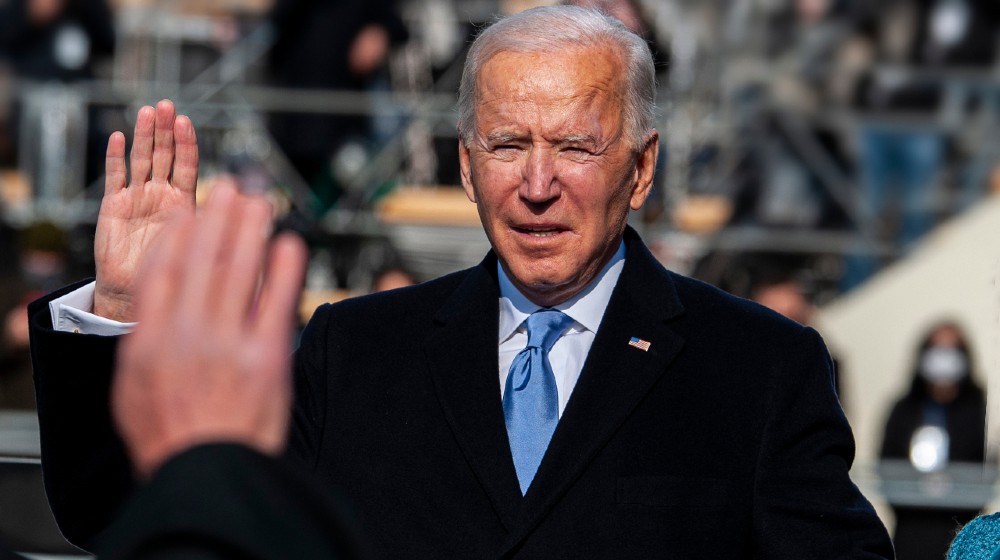 President of the United States Joe Biden delivers his inaugural address during the 59th Presidential Inauguration-Less Transparent-ss-featured